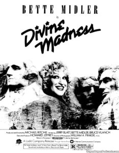 DIVINE MADNESS- Newspaper ad.
September 26, 1980.