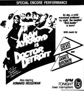 DOCTOR DETROIT- Television guide ad.
September 17, 1985.