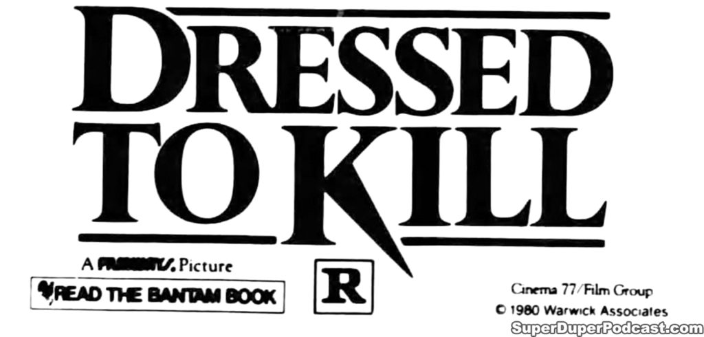 DRESSED TO KILL- Newspaper ad.
September 28, 1980.