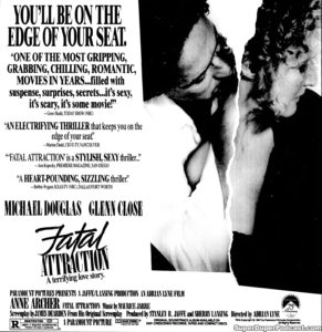 FATAL ATTRACTION- Newspaper ad.
September 28, 1987.