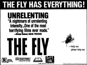 THE FLY- Newspaper ad.
September 20, 1986.