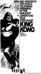 KING KONG- Television guide ad.
September 16, 1978.