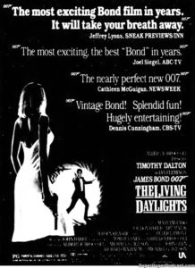 THE LIVING DAYLIGHTS- Newspaper ad.
September 16, 1987.