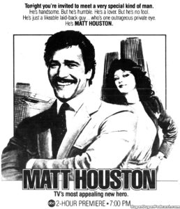 MATT HOUSTON- Television guide ad.
September 26, 1982.