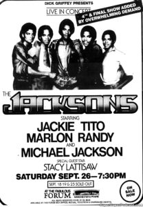 MICHAEL JACKSON- Newspaper ad.
September 26, 1981.