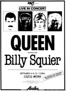 QUEEN- Newspaper ad.
September 14, 1982.