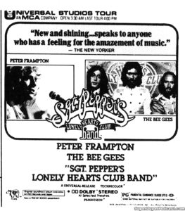 SGT PEPPER'S LONELY HEARTS CLUB BAND- Newspaper ad.
September 23, 1978.