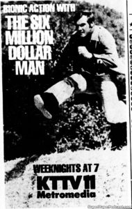THE SIX MILLION DOLLAR MAN- Television guide ad.
September 18, 1978.