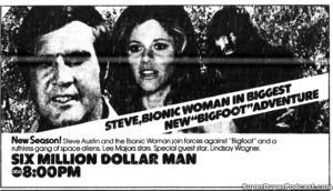 THE SIX MILLION DOLLAR MAN- Television guide ad.
September 18, 1976.