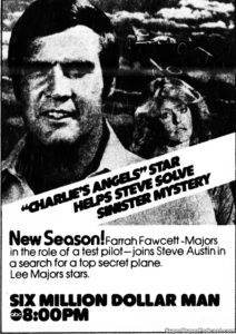 THE SIX MILLION DOLLAR MAN- Television guide ad.
September 26, 1976.