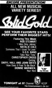 SOLID GOLD- Television guide ad.
September 22, 1980.