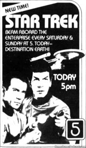 STAR TREK THE ORIGINAL SERIES- Television guide ad.
September 20, 1981.