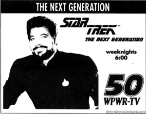 STAR TREK THE NEXT GENERATION- Television guide ad.
September 27, 1993.
