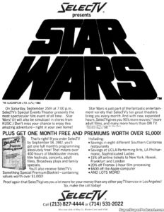 STAR WARS- Television guide ad.
September 12, 1982.