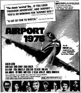 AIRPORT 1975- Newspaper ad.
October 27, 1974.