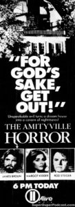 THE AMITYVILLE HORROR- Television guide ad.
October 20, 1985.