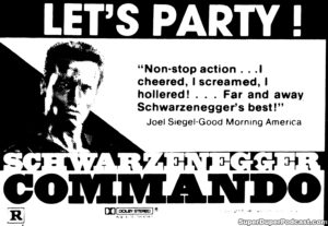 COMMANDO- Newspaper ad.
October 23, 1985.