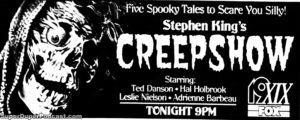 CREEPSHOW- Television guide ad. October 21, 1991.