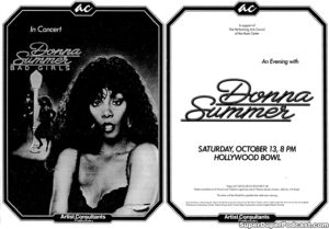 DONNA SUMMER- Newspaper ad.
October 13, 1979.