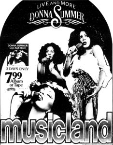 DONNA SUMMER- Newspaper ad. October 22, 1978.