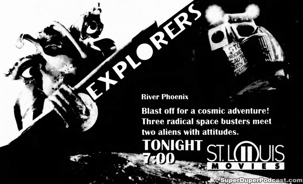 EXPLORERS- Television guide ad. October 21, 1990.