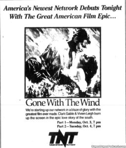 GONE WITH THE WIND- Television guide ad.
October 3, 1988.