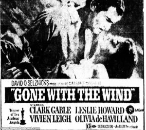 GONE WITH THE WIND- Newspaper ad.
October 26, 1971.