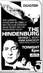 THE HINDENBURG- Television guide ad.
October 28, 1981.