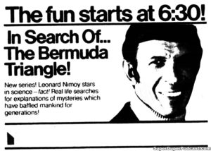 IN SEARCH OF- Television guide ad.
September 30, 1976.