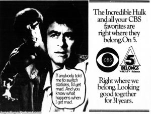 THE INCREDIBLE HULK- Television guide ad.
October 10, 1980.