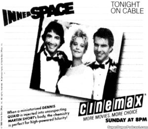 INNERSPACE- Television guide ad.
October 2, 1988.