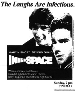 INNERSPACE- Television guide ad.
October 2, 1988.