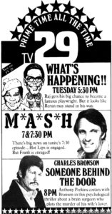 MASH- Television guide ad.
October 14, 1980.