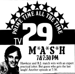 MASH- Television guide ad.
October 31, 1980.