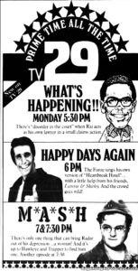 MASH- Television guide ad.
October 8, 1980.