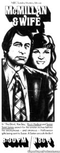 MCMILLAN AND WIFE- Television guide ad. October 21, 1973.
