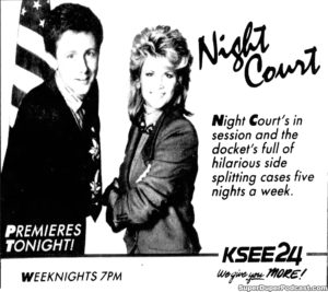 NIGHT COURT- Television guide ad.
October 3, 1988.