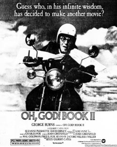 OH, GOD! BOOK II- Newspaper ad.
October 3, 1980,