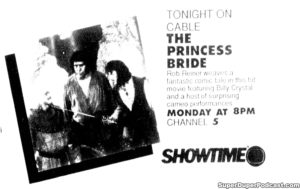 THE PRINCESS BRIDE- Television guide ad.
October 4, 1988.
