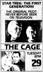 STAR TREK THE CAGE television guide ad.
October 4, 1988.