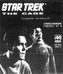 STAR TREK THE CAGE television guide ad.
October 8, 1988.