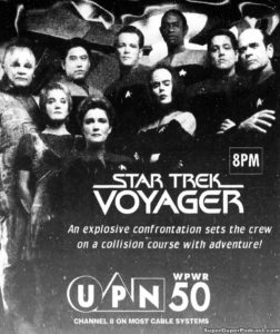 STAR TREK VOYAGE- Season 3, Episode5, False Profits. Television guide ad.
October 2, 1996.