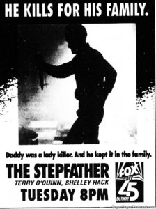 THE STEPFATHER- Television guide ad. October 24, 1989.