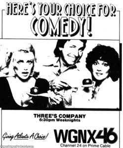 THREE'S COMPANY- Television guide ad.
October 10, 1988.