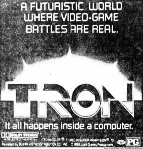 TRON- Newspaper ad.
October 14, 1982.