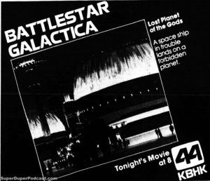 BATTLESTAR GALACTICA- Television guide ad. November 5, 1980.