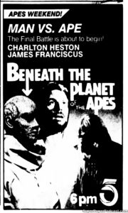 BENEATH THE PLANET OF THE APES- Television guide ad. November 17, 1985.