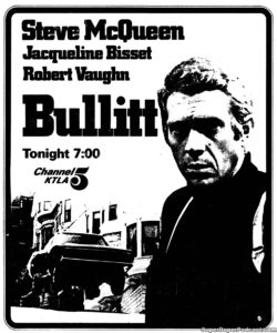 BULLIT- Television guide ad. November 2, 1976.