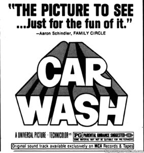 CAR WASH- Newspaper ad. October 31, 1976.