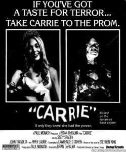 CARRIE- Newspaper ad. November 14, 1976.
